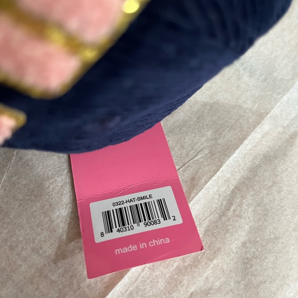 SIMPLY SOUTHERN Sparkle Puff Letter SMILE Corduroy Baseball Cap Hat New! - Picture 7 of 8